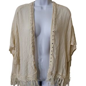 Beaded Boho Fringe Cardigan